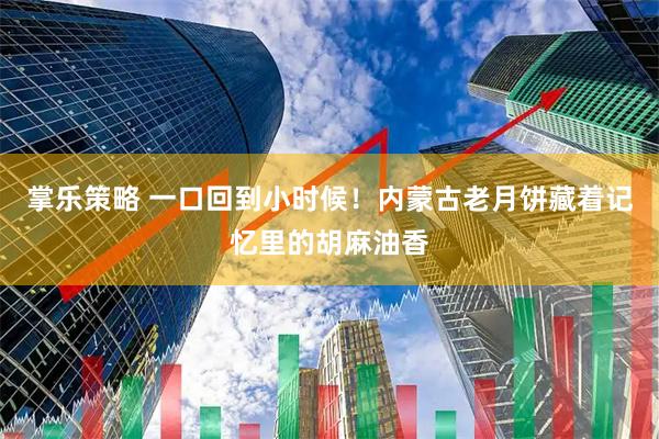 掌乐策略 一口回到小时候！内蒙古老月饼藏着记忆里的胡麻油香