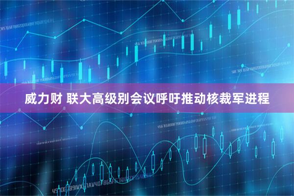 威力财 联大高级别会议呼吁推动核裁军进程