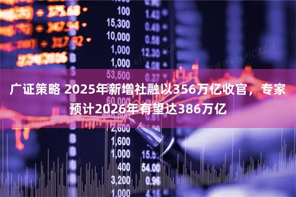 广证策略 2025年新增社融以356万亿收官，专家预计2026年有望达386万亿